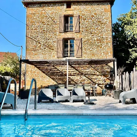 De Charme En Pierre Pour 12 Personnes En Dordogne, Piscine Privee * Saint-Julien-de-Lampon